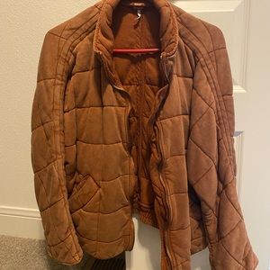 Free people dolman quilted knit jacket